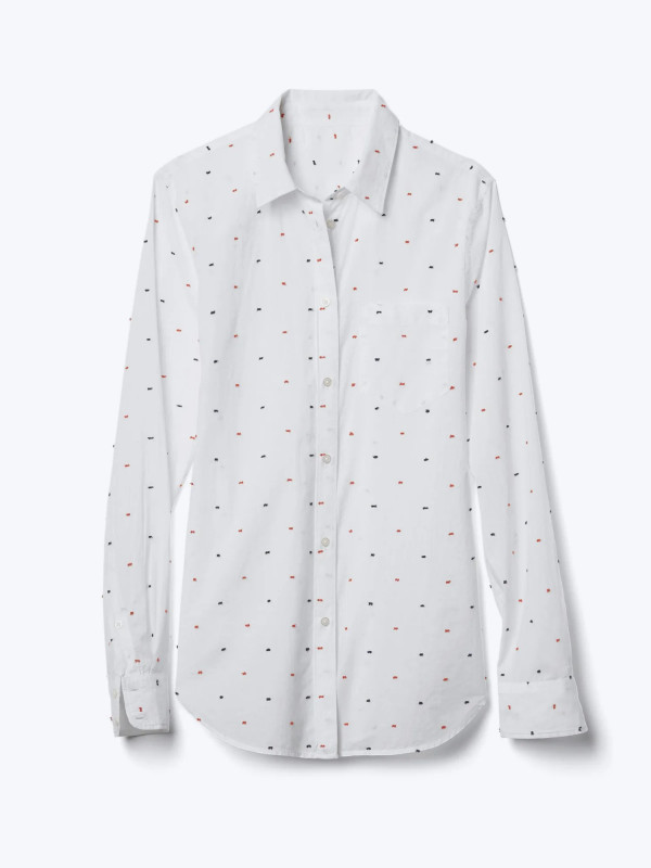 New fitted boyfriend clip dot shirt