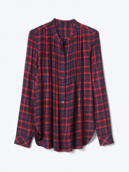 Plaid pintuck popover