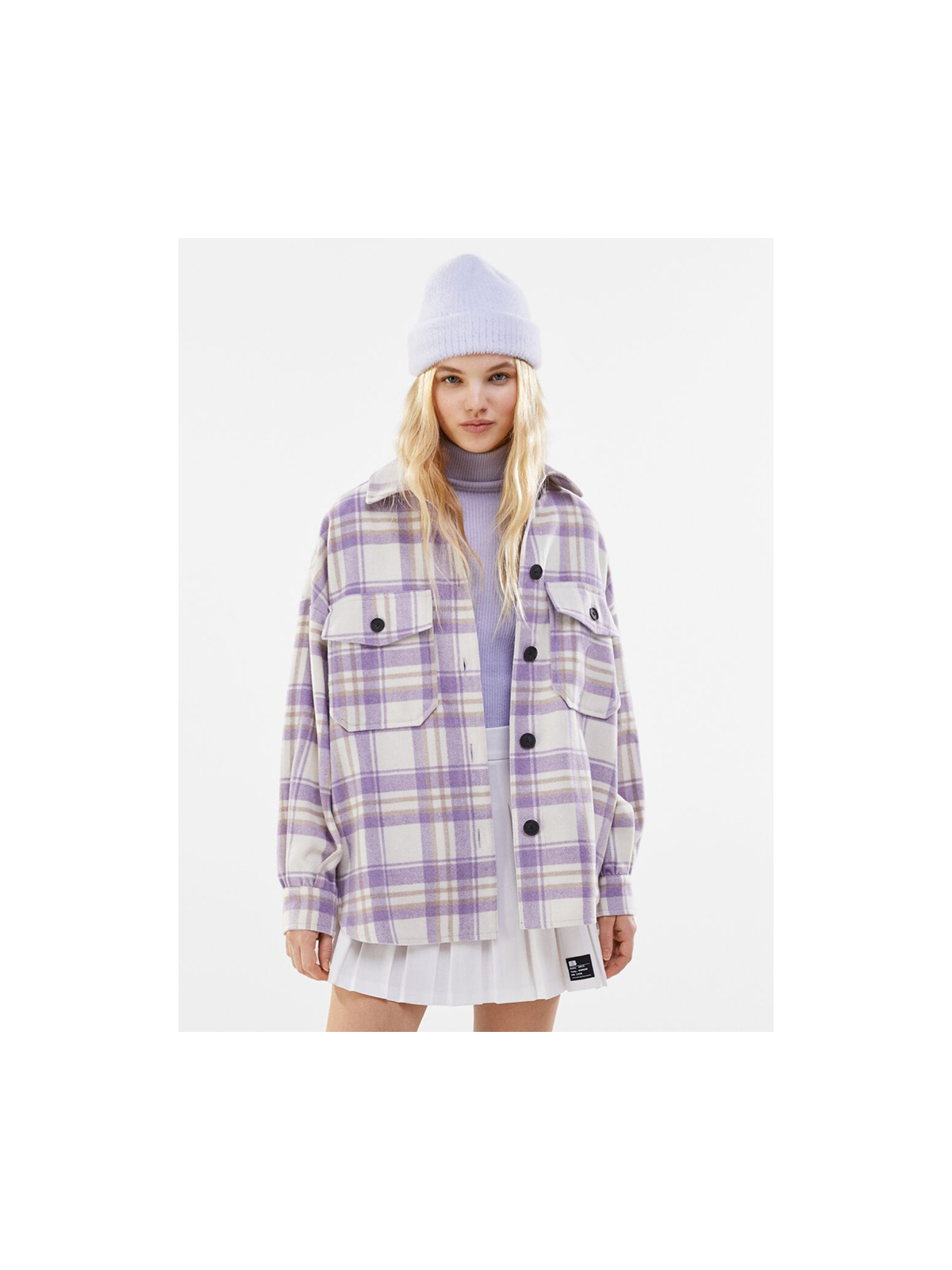 Oversized check overshirt