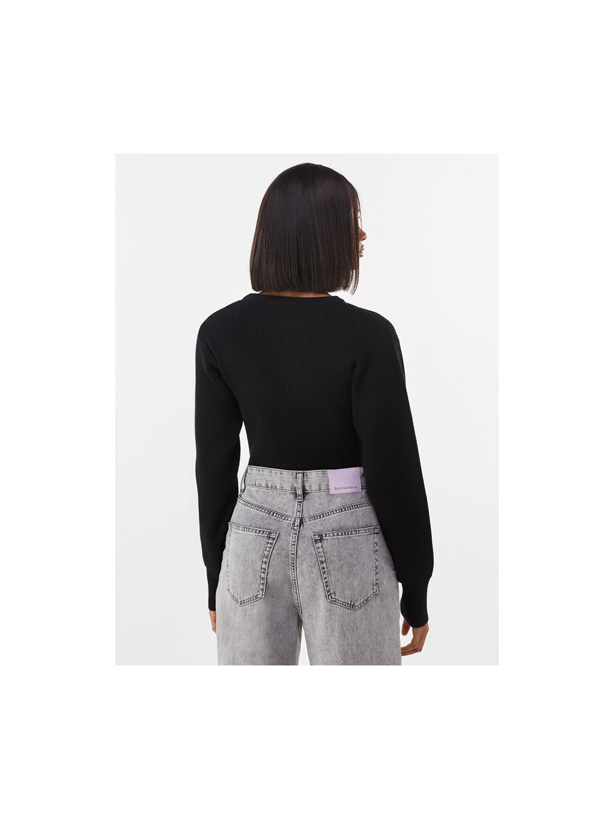 Open knit cropped sweater