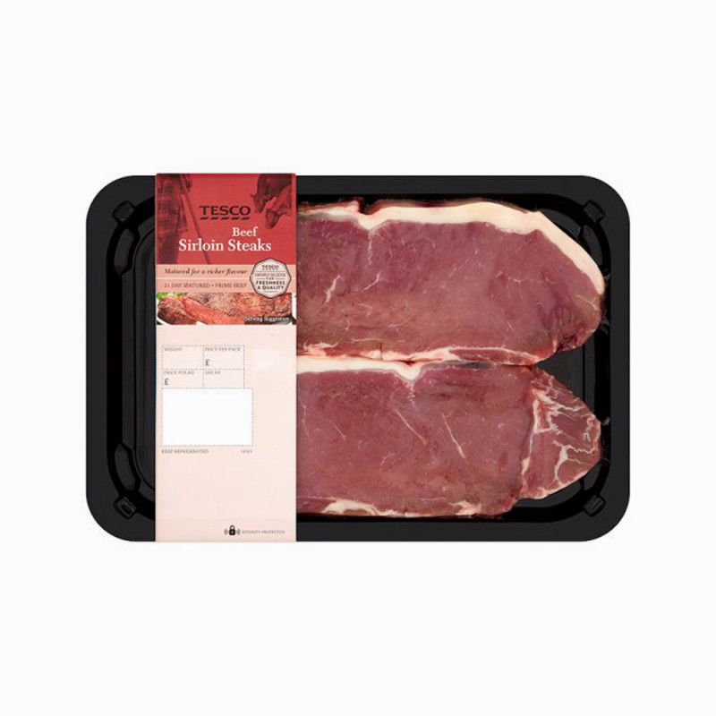 Tesco 2 Beef Sirloin Steaks