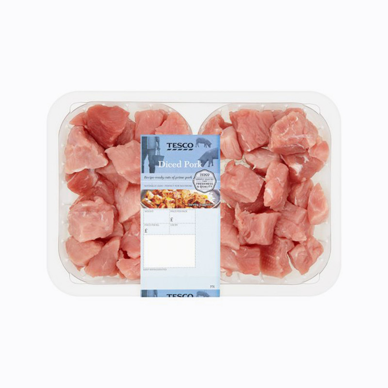 Tesco Fresh Diced Pork Topside