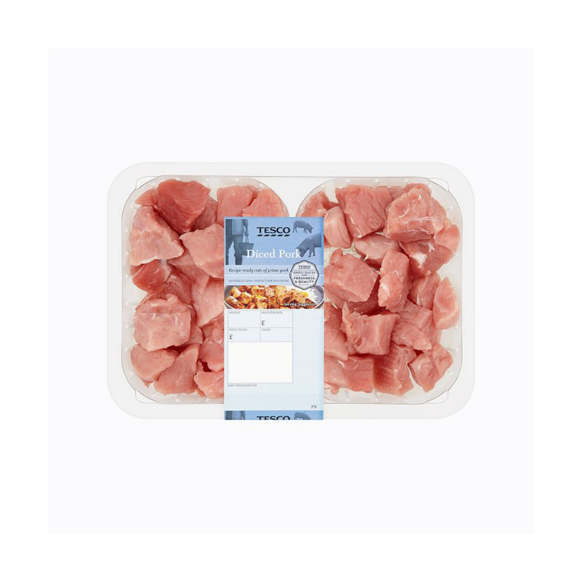 Tesco Fresh Diced Pork Topside