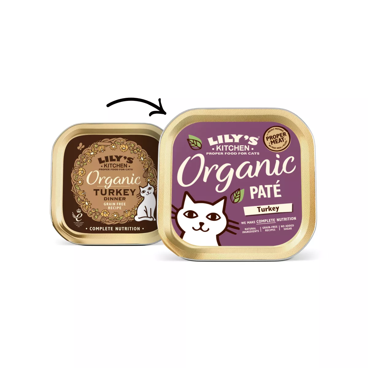 Lily's Kitchen Adult Organic Turkey Dinner Wet Complete Cat Food