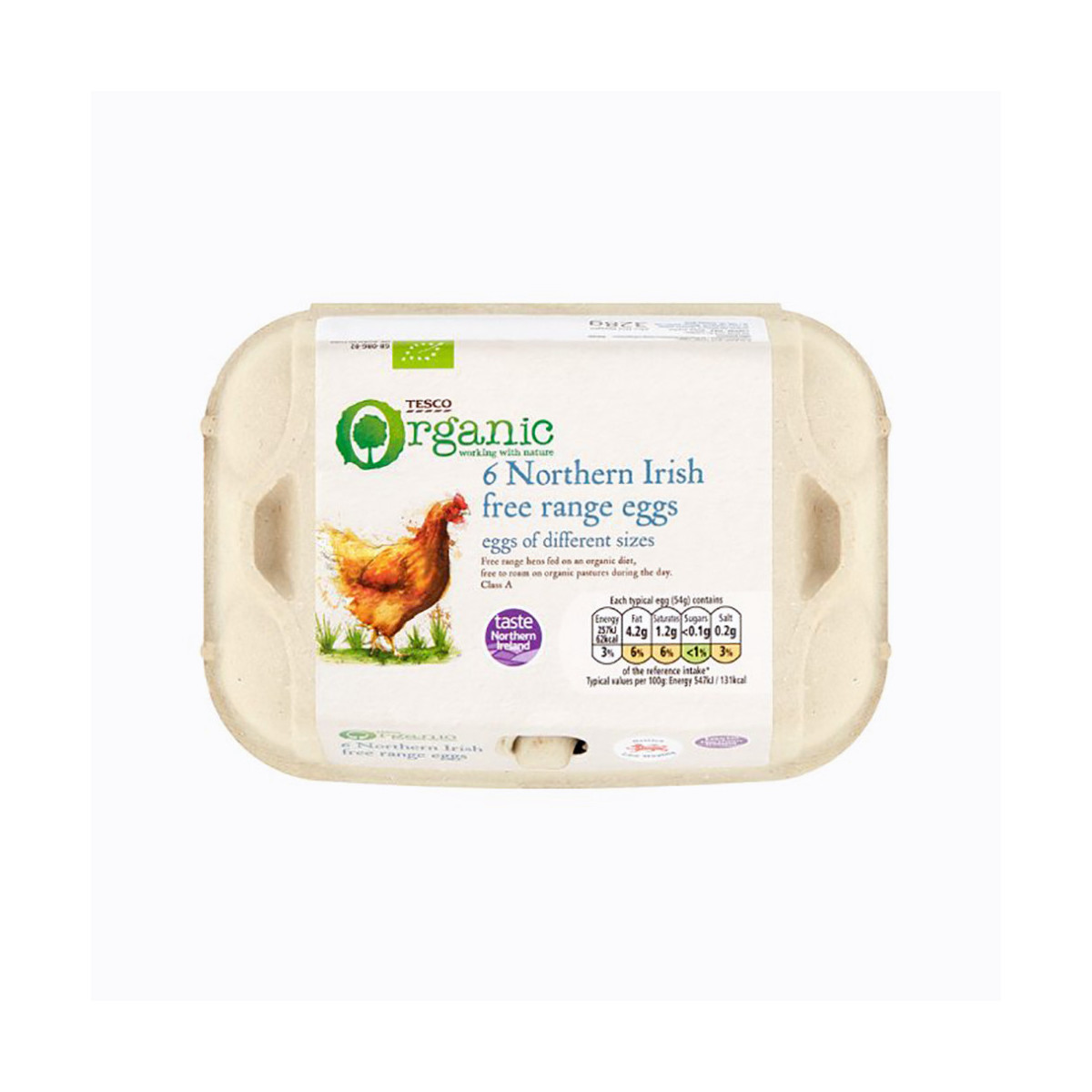 Tesco Mixed Sized Organic Eggs 6 Pack